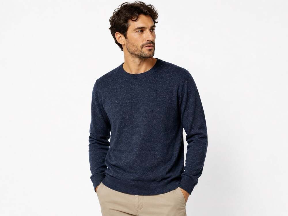 GAP Men’s XL Navy Blue Crewneck Sweater Cotton Blend Lightweight Pullover